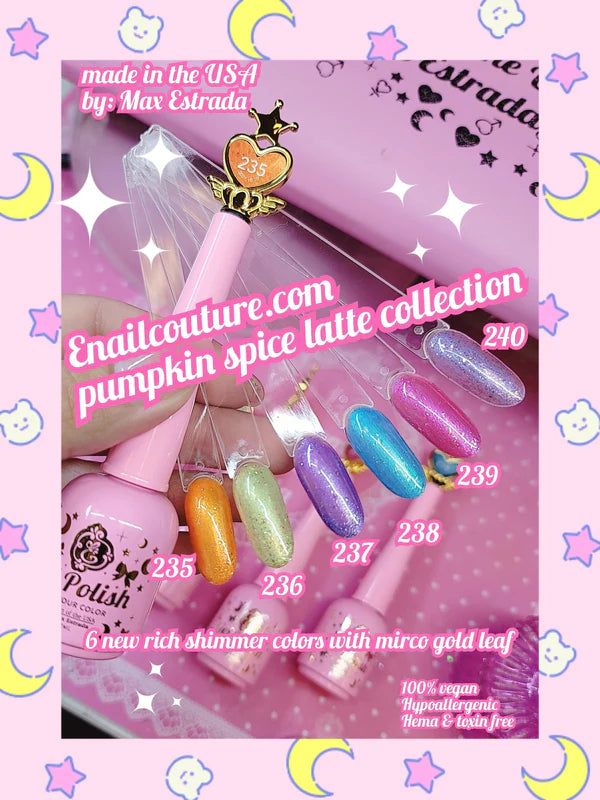 Pumpkin Spice latte gel colours (Fall/ Winter Gel Nail Polish Cozy Campfire Autumn Gel Polish Set Red Caramel Orange Brown Pumpkin Gel Nails)