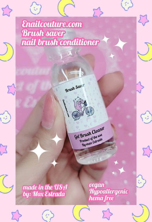 Brush Saver (Nail Brush Cleaner and Conditioner - Quickly Clean Gel Nail Brushes, Paint Brushes, Airbrushes, Art Tools, Nail Brush Preserver and Restorer for Kolinsky Acrylic Nail Brush & Gel Nail Brush)