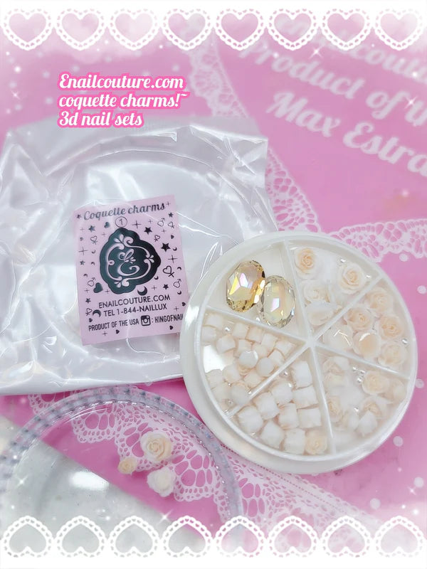 Coquette nail charms 3D