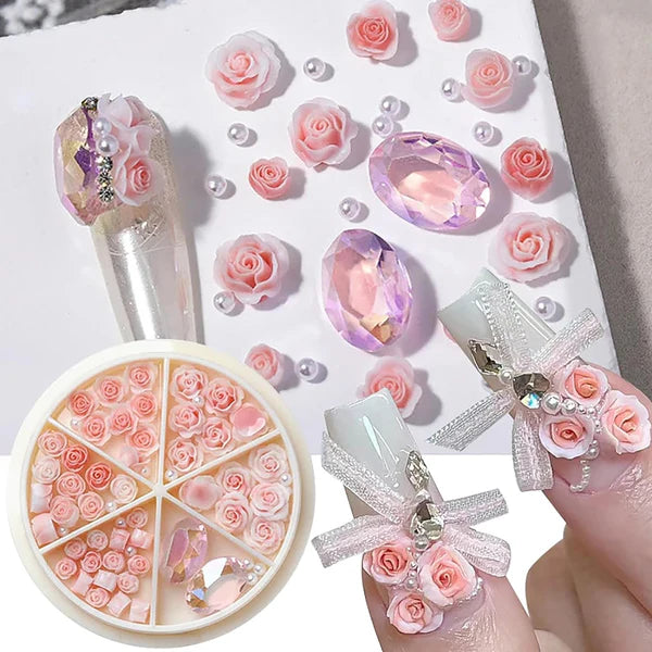 Coquette nail charms 3D