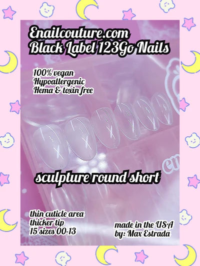 123go Black Label Nails- Sculpture Round S