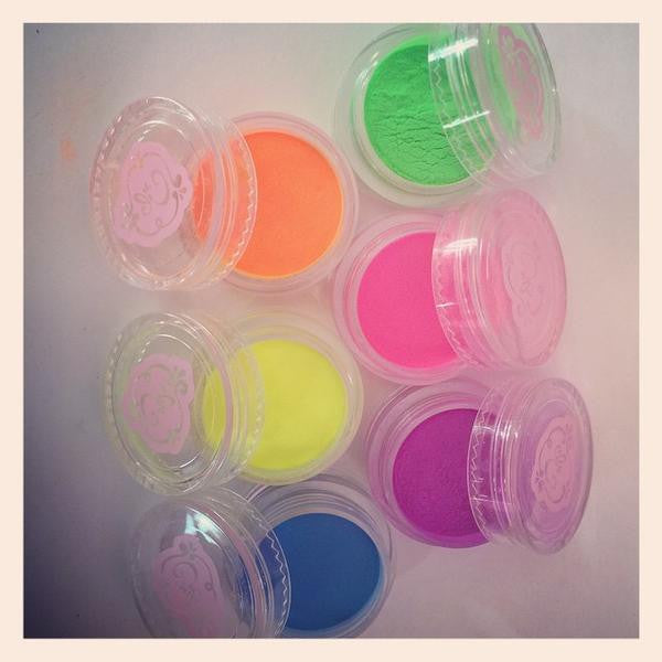 Acrylic Coloured Powders - EXO NEON (set of 6)
