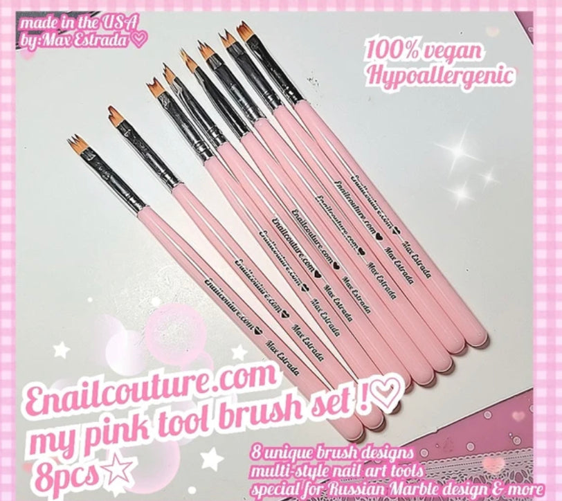 My Pink Tool Nail Art Brush Set
