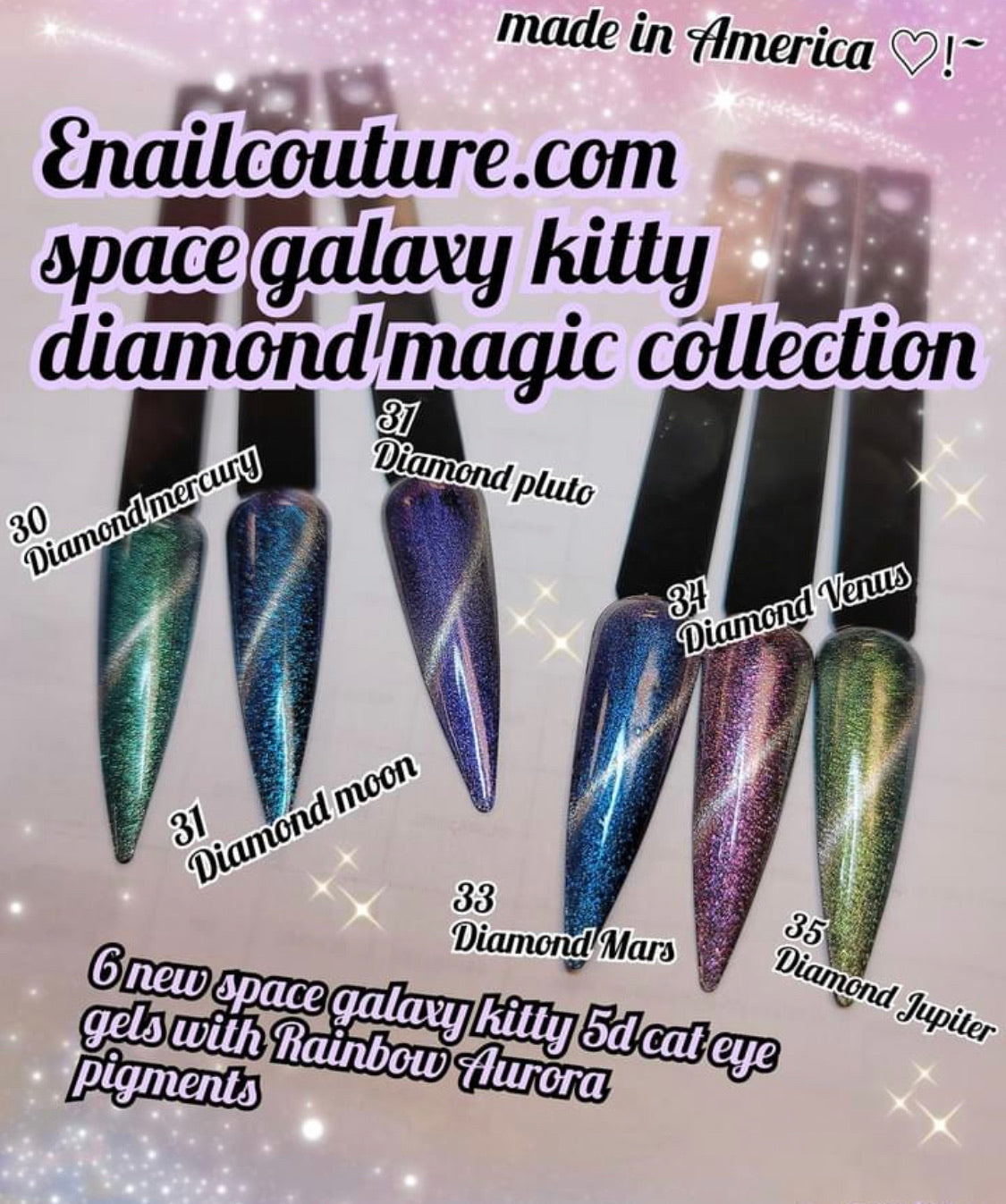 Space Galaxy Kitty Gels! (5d cat eye color gels)