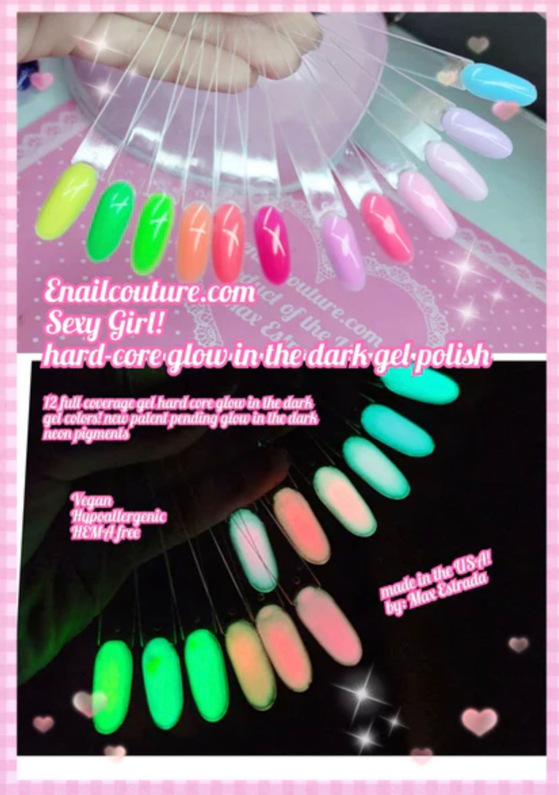 Sexy girl collections glow in the dark