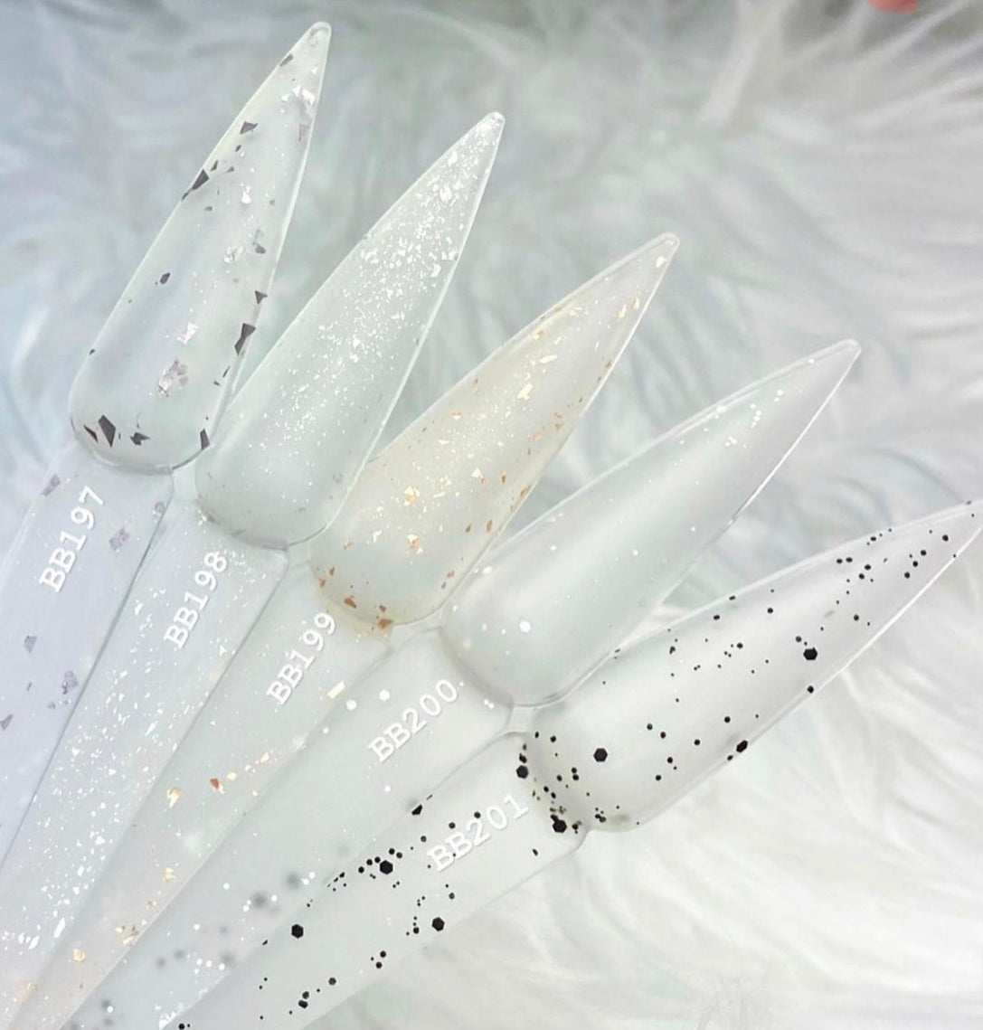 Satin Matte Glitter Topcoat Set of 5