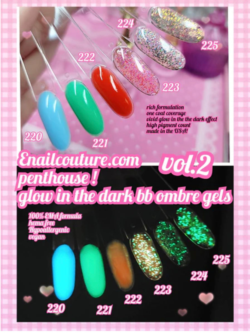 Penthouse BB Ombre Gels (Glow in The Dark Gel