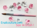 Coconut Petit Macaroon Nail Brush (size 14 acrylic kolinsky brush)