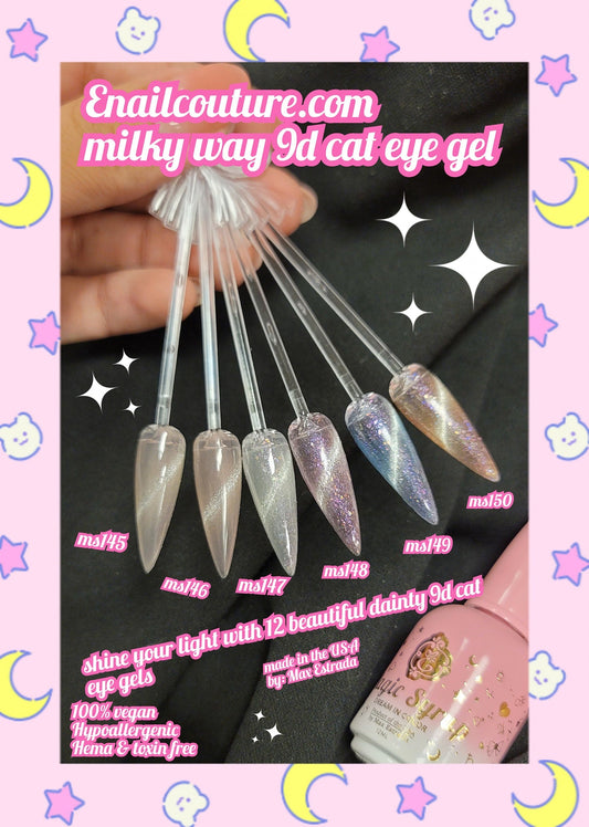 Milky Way 9D cat eye gel Magic Syrup Set!  (Reflective Glitter Cat Eye Gel Nail Polish Flash Sparkling Diamond Gel Polish Shiny Gel Polish)