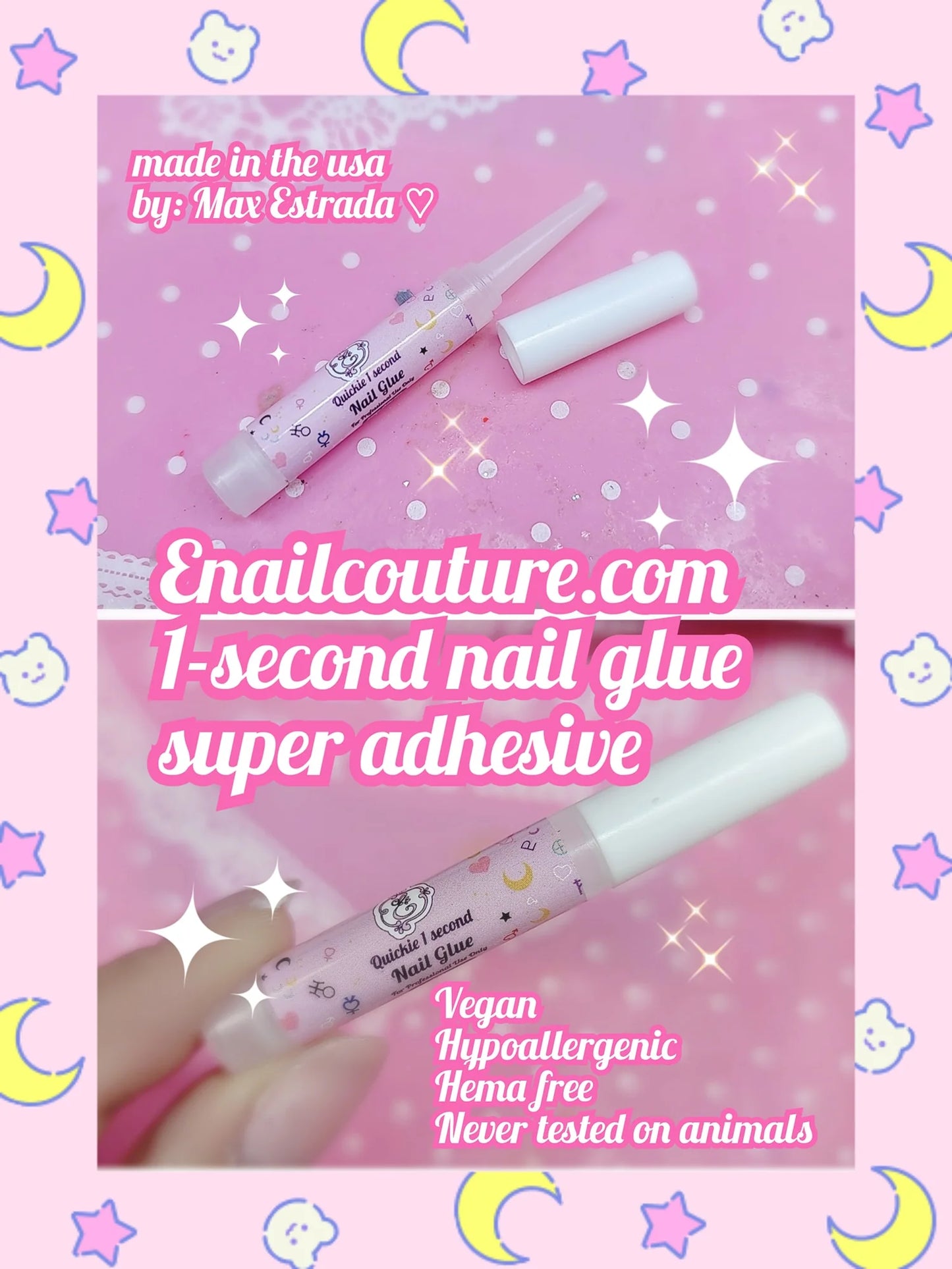 1 second Nail Glue!