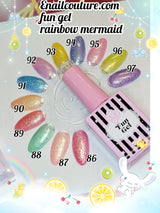 Rainbow Mermaid, FUN gel collection!~ ( Gel Nail Polish Set, Neon Glitter ombre, radiant Colours Soak Off UV LED)