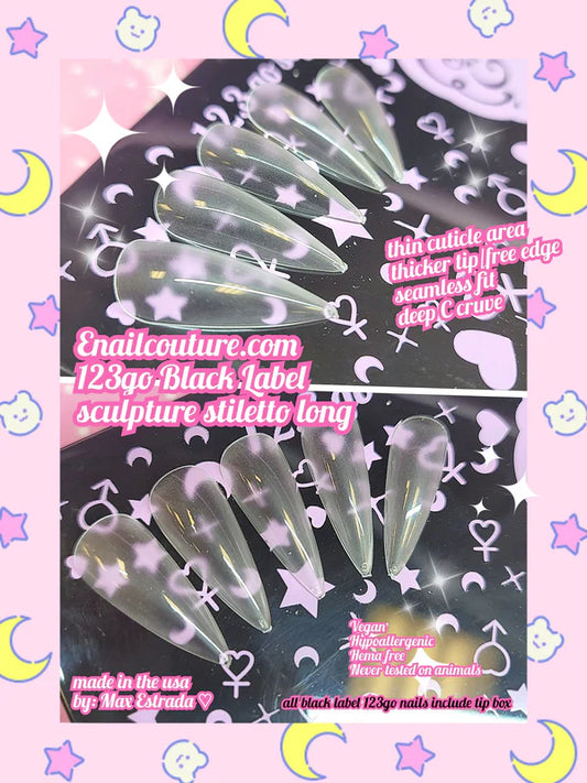 123go Black Label Nails Sculpture Stiletto L