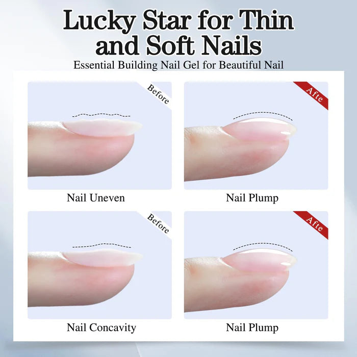 Hardy Gel !~ ( 123go nails Clear Gel Nail 15ml Nail Strengthener Builder in a Bottle Nail Extension Hard Gel Soak Off Long Lasting UV Gel Clear 8 in 1)