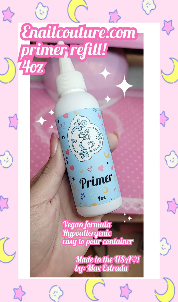 REFILL Primer (Professional Natural Nail Bond Primer,Nails Nail Protein Bond, Superior Bonding Primer 4oz 1PC For Gel Nail Polish,Adhesives Gel Polish Tips Gel System Manicure Tips Functional Use)