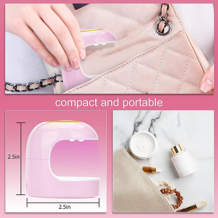 PRO DIY Lamp !~ uv/led flash lamp hands free (Mini LED Nail Lamp,Innovative Gel Nail Lamp for Easy and Fast Nal Extension System,Quicky-Dry Nail Light,Portable USB Mini UV Light for Travel Manicure Home DIY,UV LED )