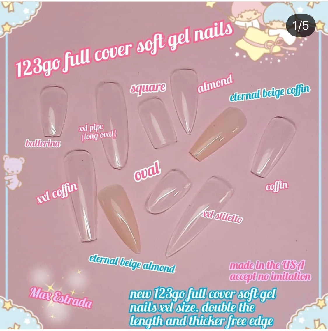 123go Soft Gel Full Cover Nail Tips!