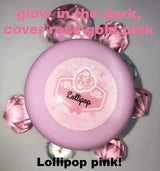 Lollipop Pink Glow In The Dark Rose Gold Cover Pink Acrylic Powder