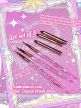 Pink Crystal brush set of 7