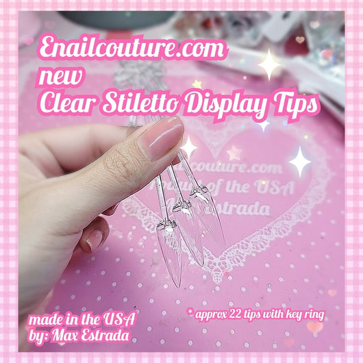 Stiletto Display Clear Tips