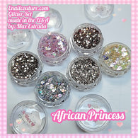African Princess Glitter Set (Set of 6)
