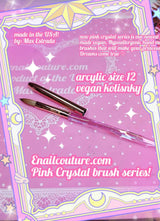 Pink Crystal brush set of 7