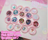 Pink Glitter Moon Set Of 9