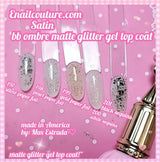 Satin Matte Glitter Topcoat Set of 5