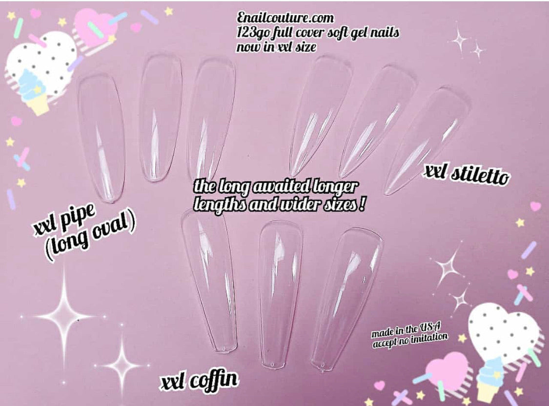 123go Soft Gel Full Cover Nail Tips!