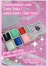 Color Inks! solid hand made water color inks (Colors Pearl Shimmer Watercolor Painting Set Nail Blossom Watercolor Paints Glitter Ink Pigment