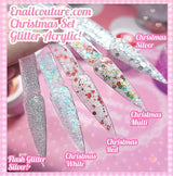 Christmas Set Glitter Acrylic !
