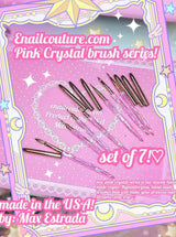 Pink Crystal brush set of 7